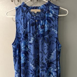 Light Blue Flowered Top